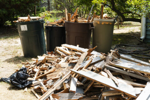 cleaning up after wind damage