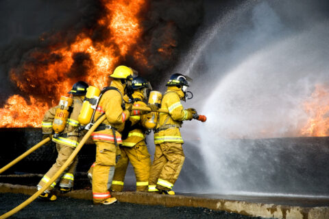 water damage from a fire